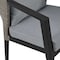 Armen Living Aileen Outdoor Patio 7-Piece Dining Table Set in Aluminum and Wicker with Gray Cushions 840254333222 - alternate 7